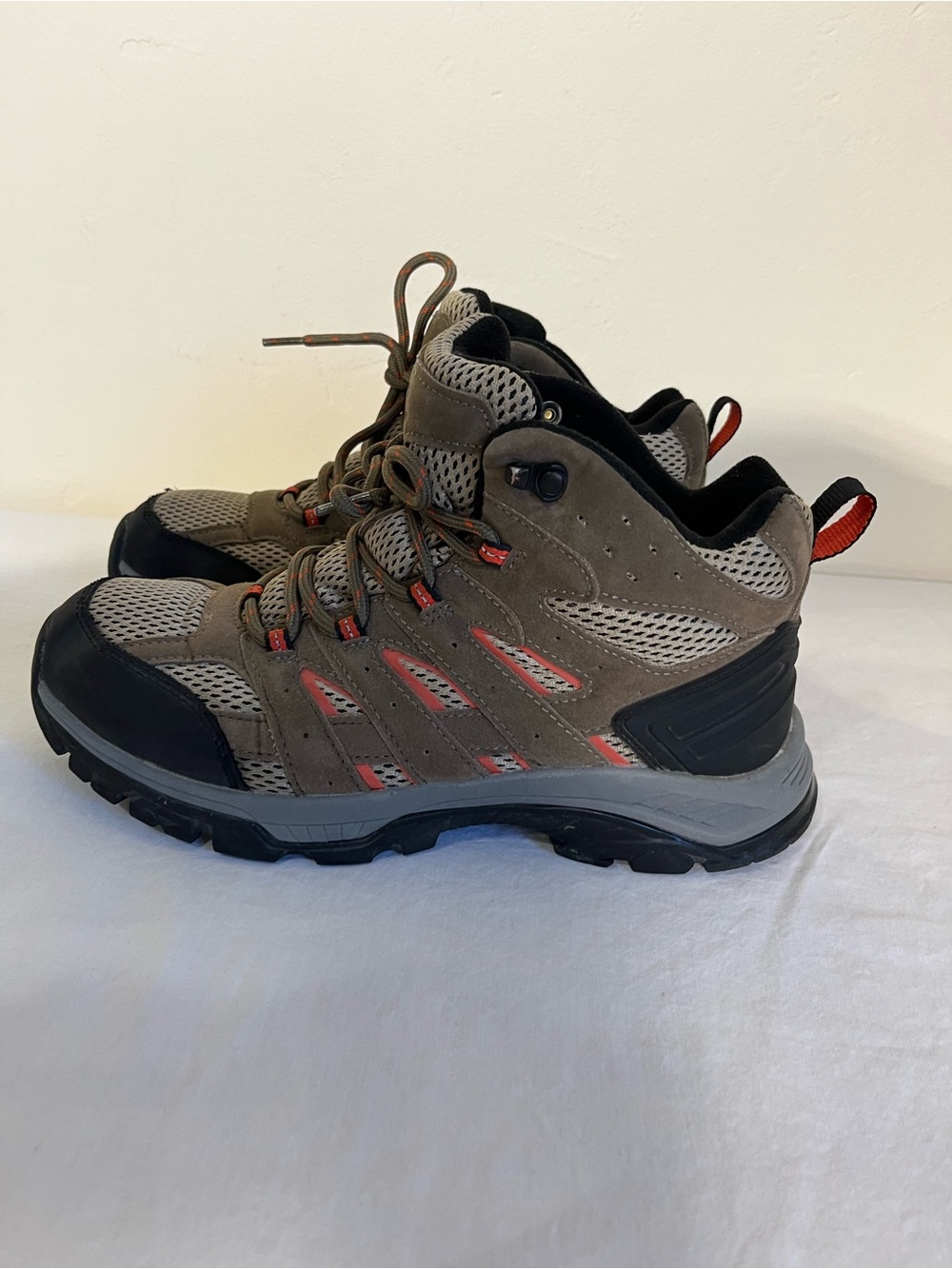 Nortiv8 Waterproof Women’s Work Boots Size 8 Brown Gray Hiking Shoes